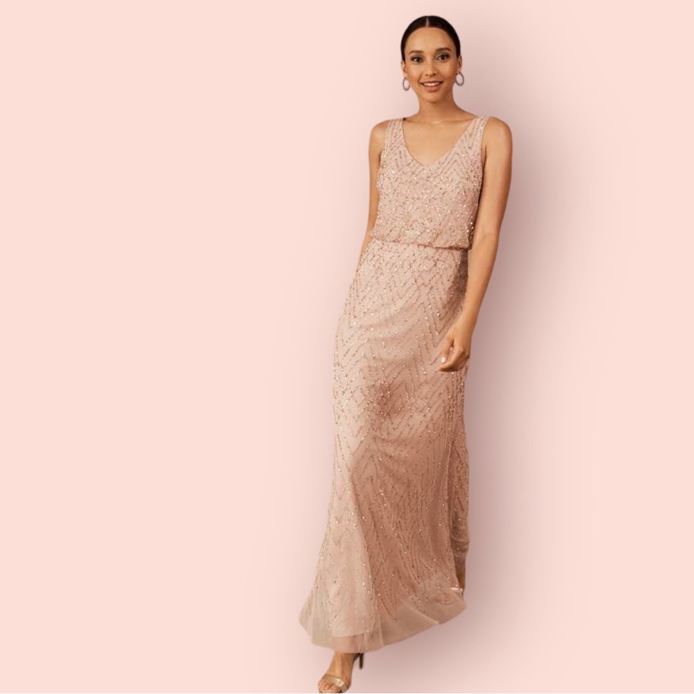 BHLDN Rose Beaded Gown
